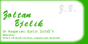 zoltan bjelik business card